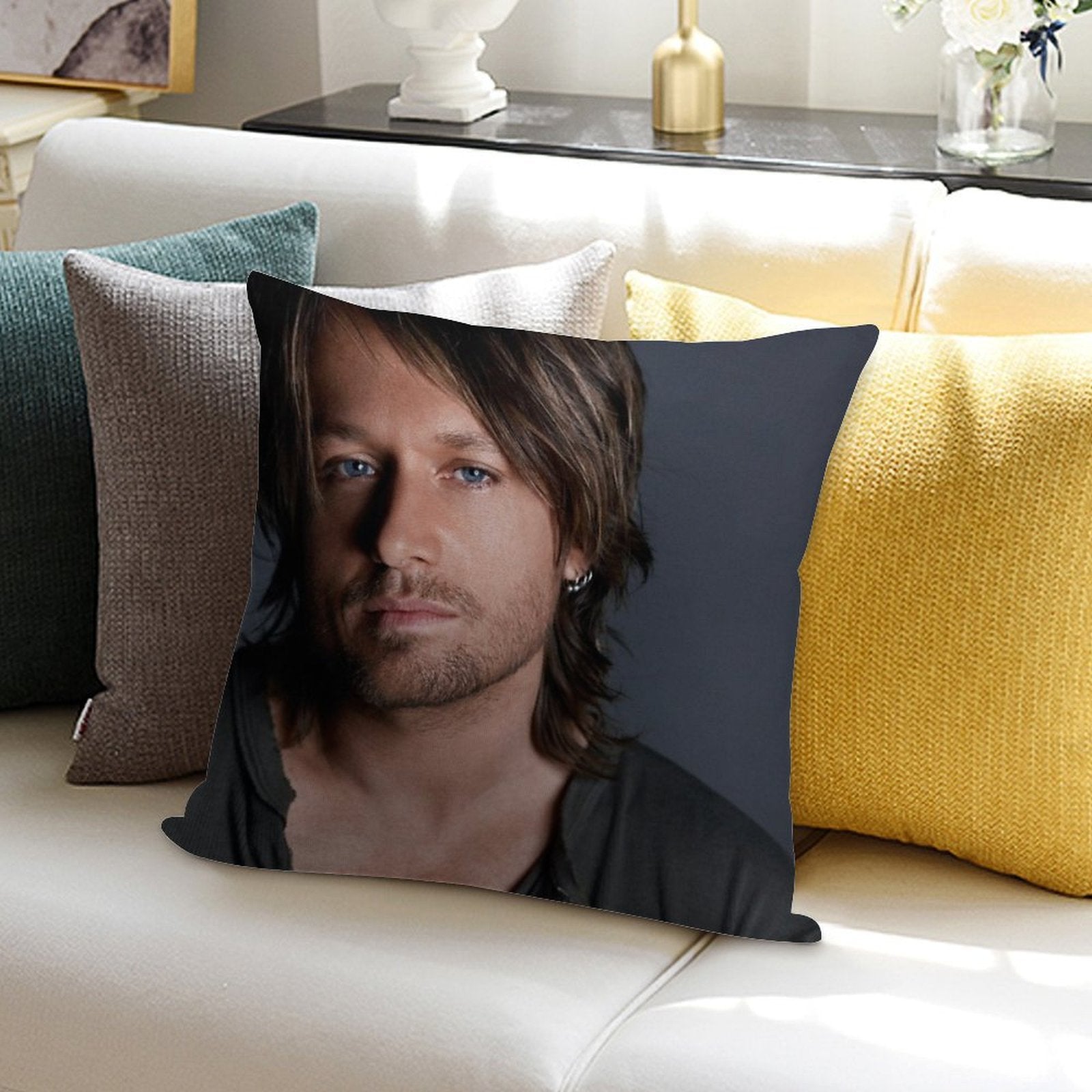 Keith Urban Tour Date Lovh3 Soft High-Density Material Throw Pillow