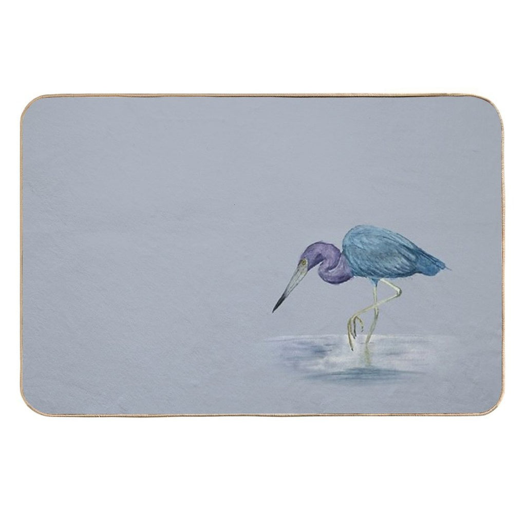Little Blue Egret  Long-Lasting Bath Mat