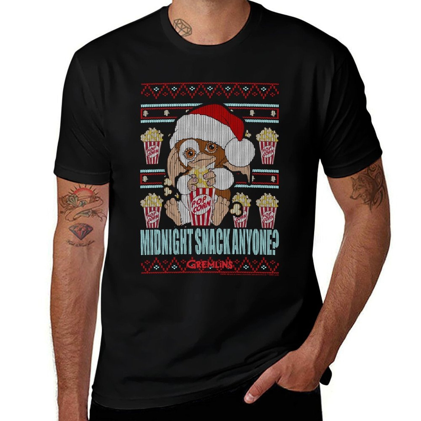 Gremlins Christmas Midnight Snack Anyone Ugly Sweater  Versatile T-Shirt