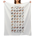 Horse Breeds Of The World Multi-functional Throw Blanket