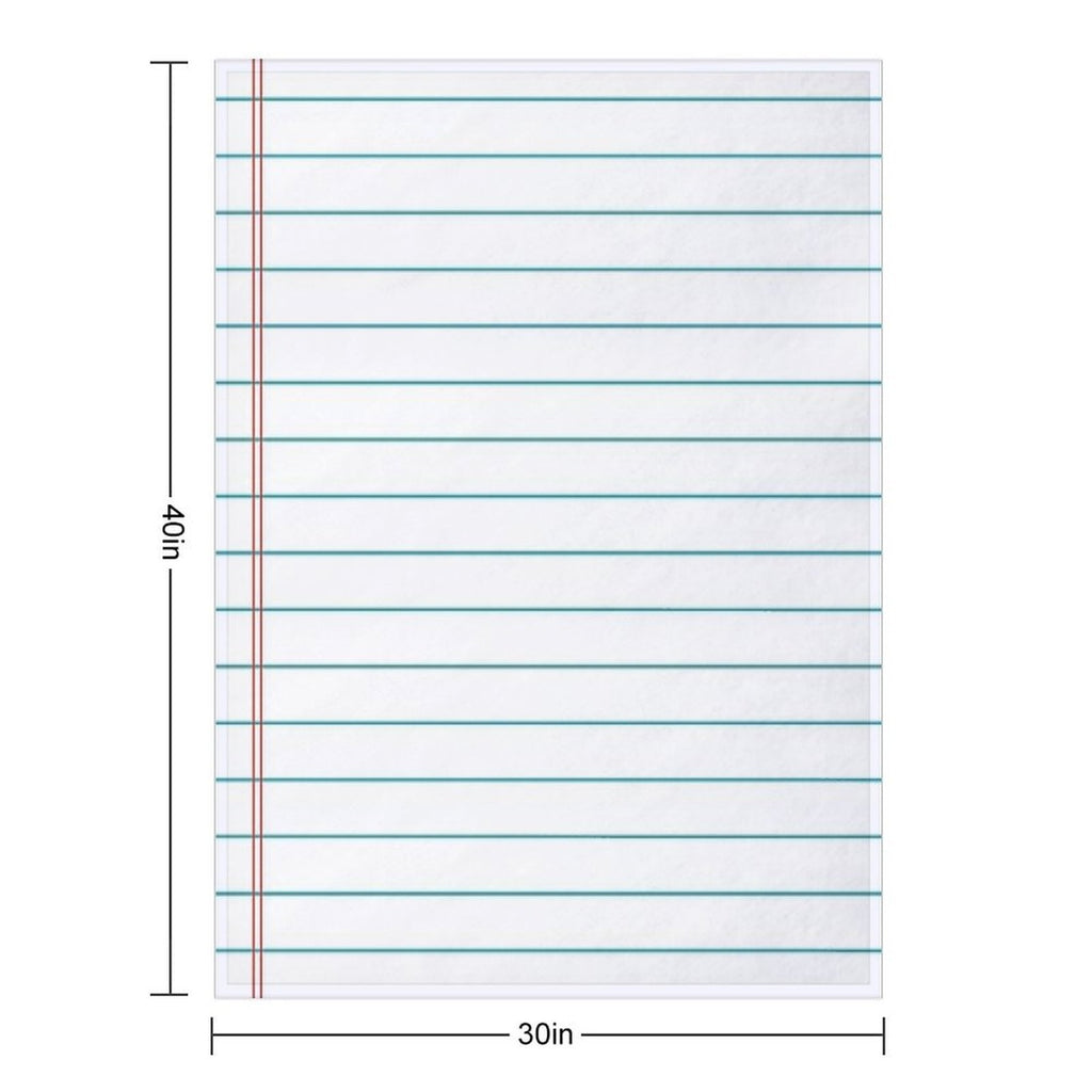 Vintage Lined Notebook Paper Compact Throw Blanket