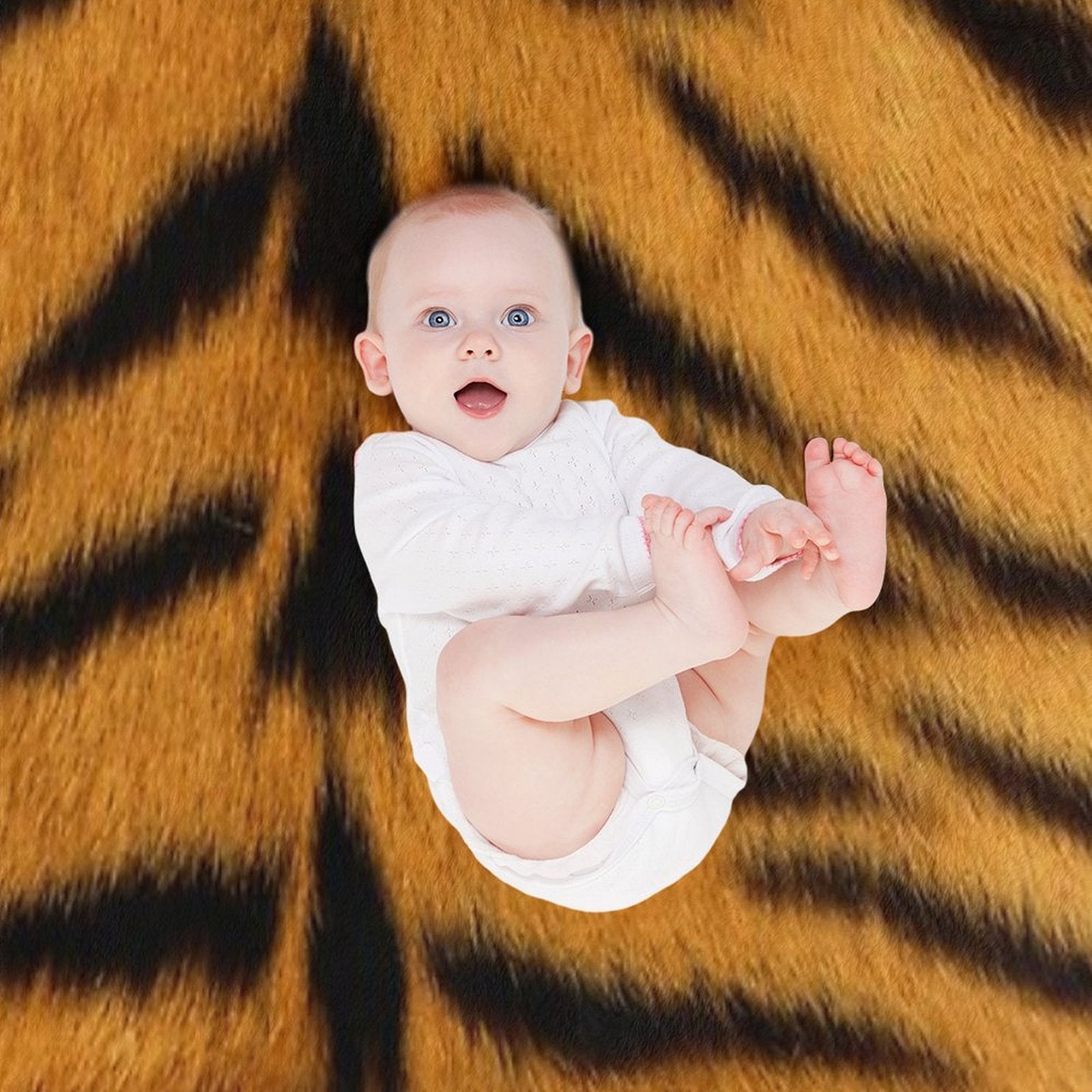 Tiger Skin Design. Animal Skins As A Design. Plush Throw Blanket