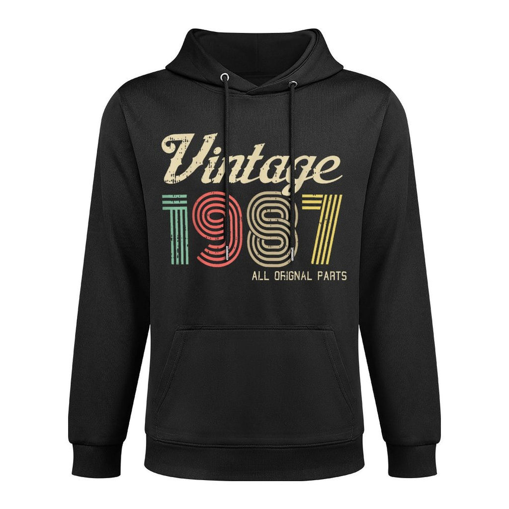 Vintage 1987 Original Parts Funny Retro 37th Birthday Casual Wear Hoodie