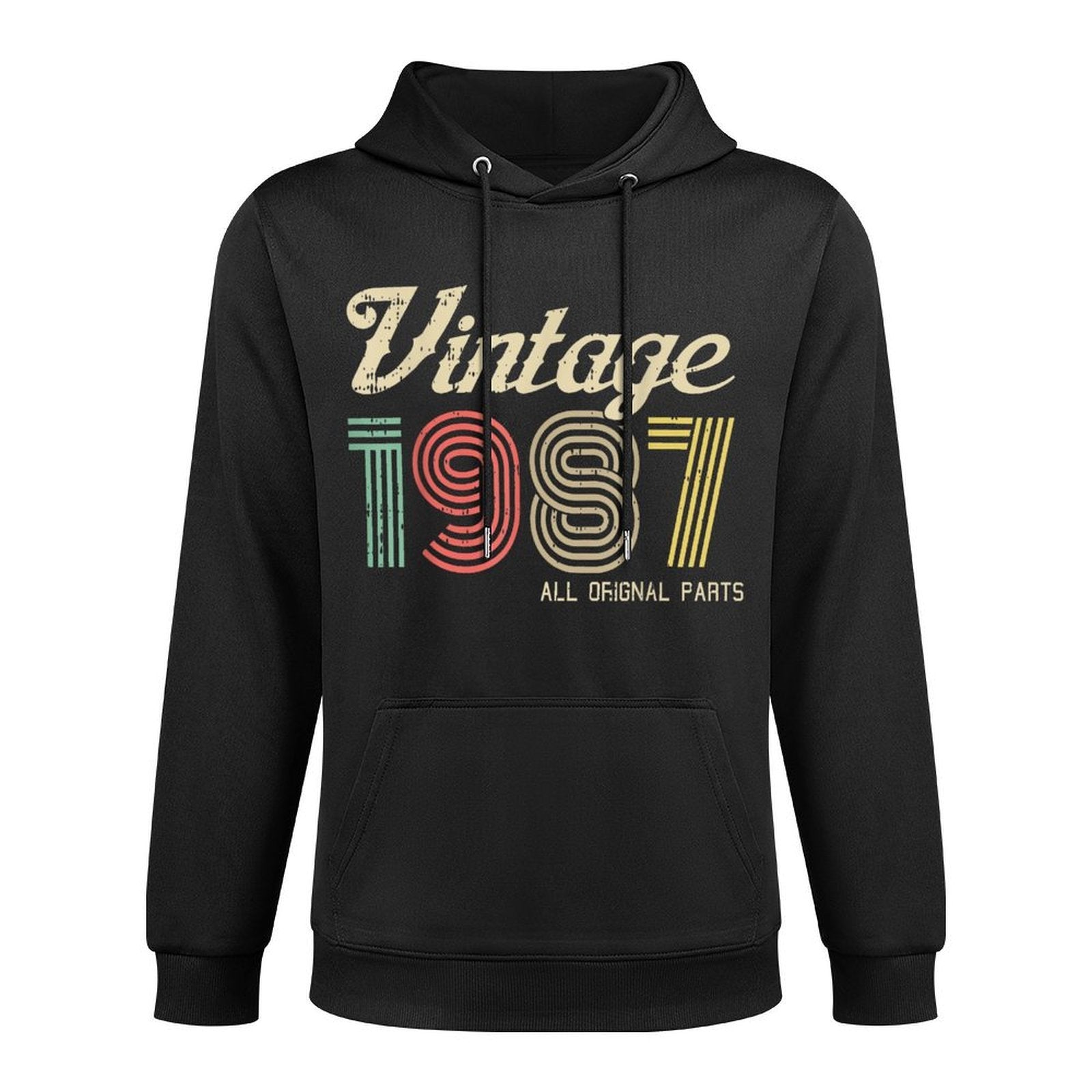 Vintage 1987 Original Parts Funny Retro 37th Birthday Casual Wear Hoodie