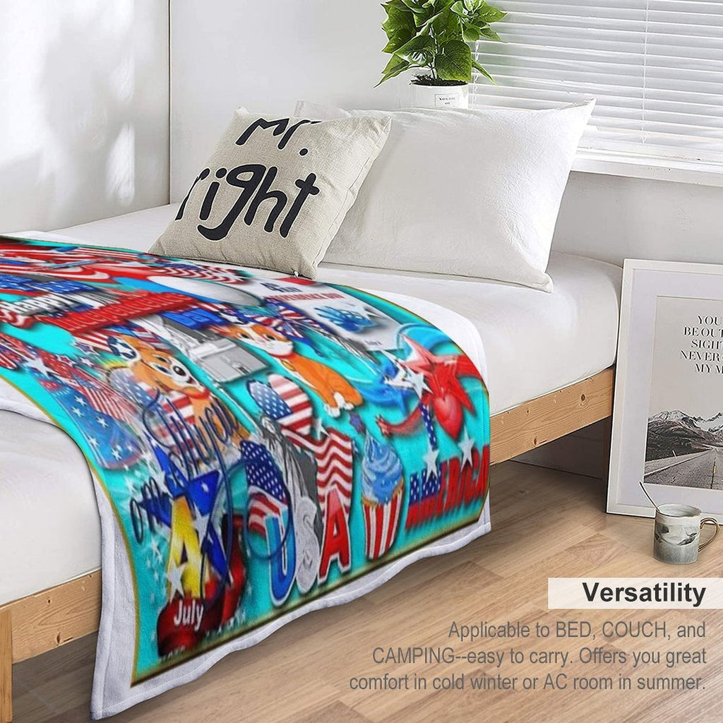 USA- America All-season Throw Blanket