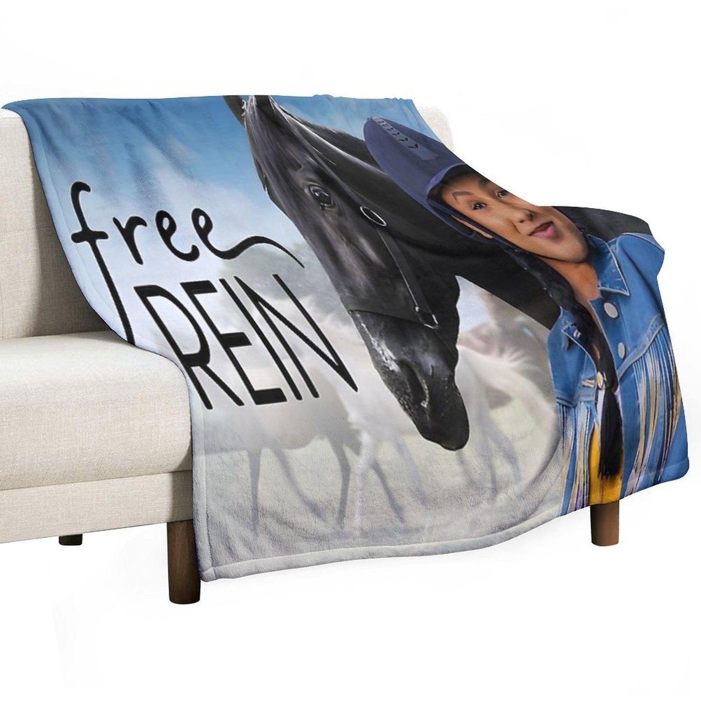 Zoe And Raven Free Rein Compact Throw Blanket