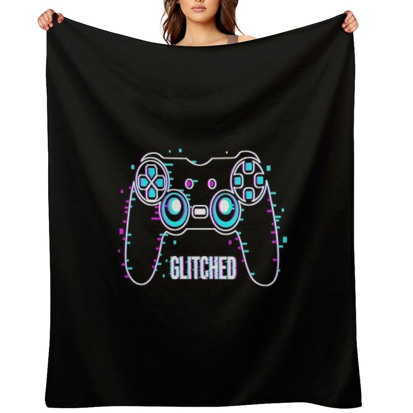 Video Game Controller - Glitched Anti-pilling Throw Blanket