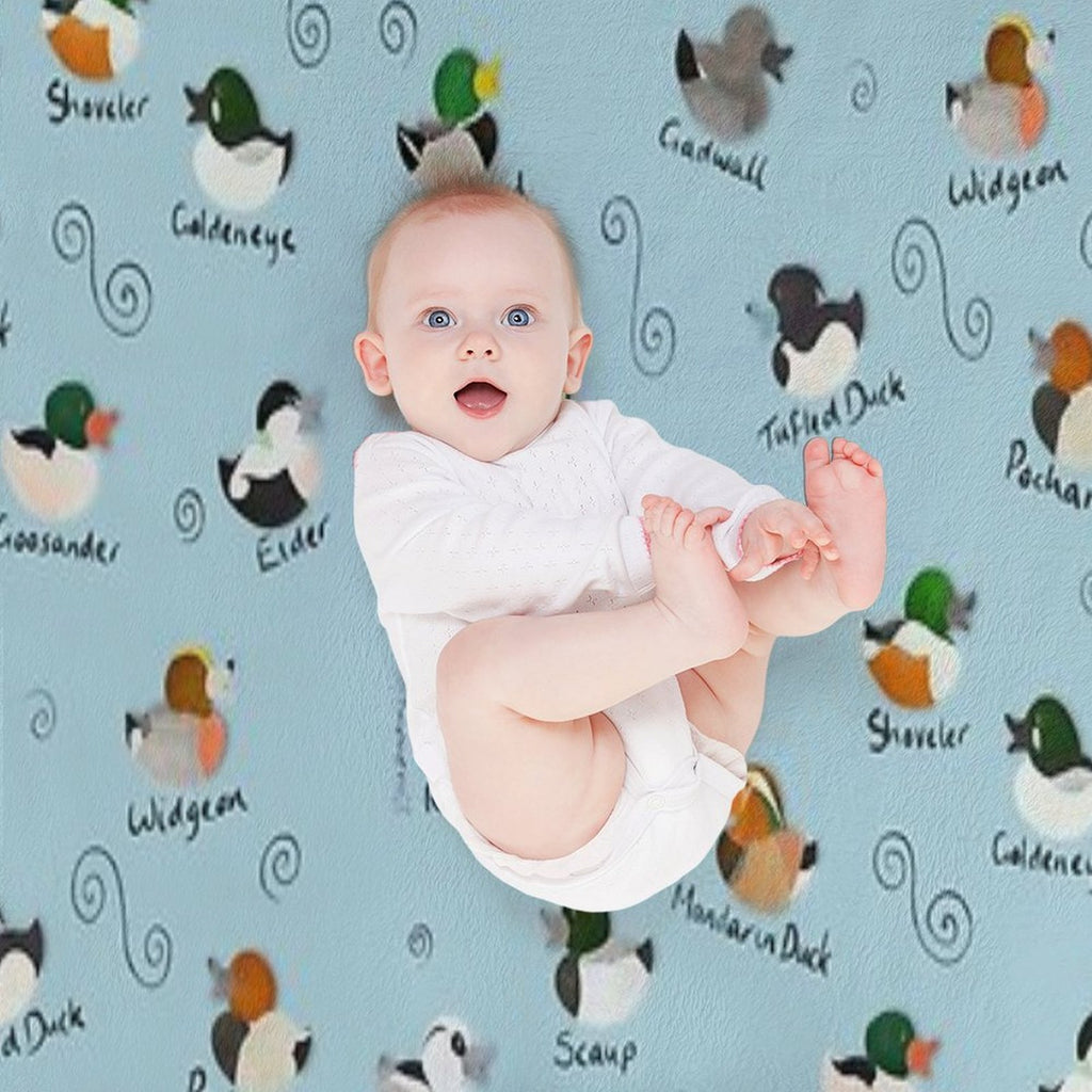 British Ducks Pattern Machine-washable Throw Blanket