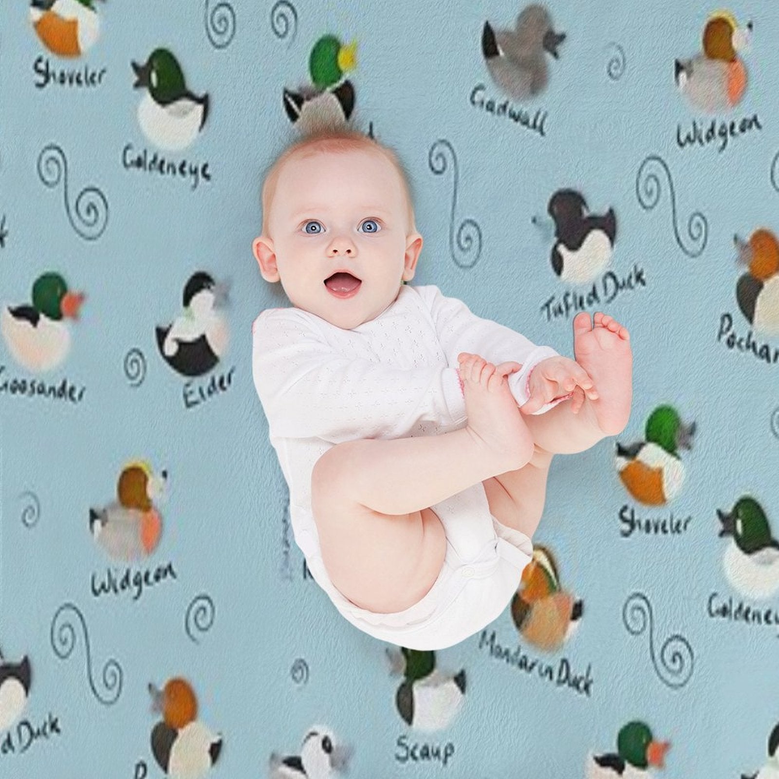 British Ducks Pattern Machine-washable Throw Blanket