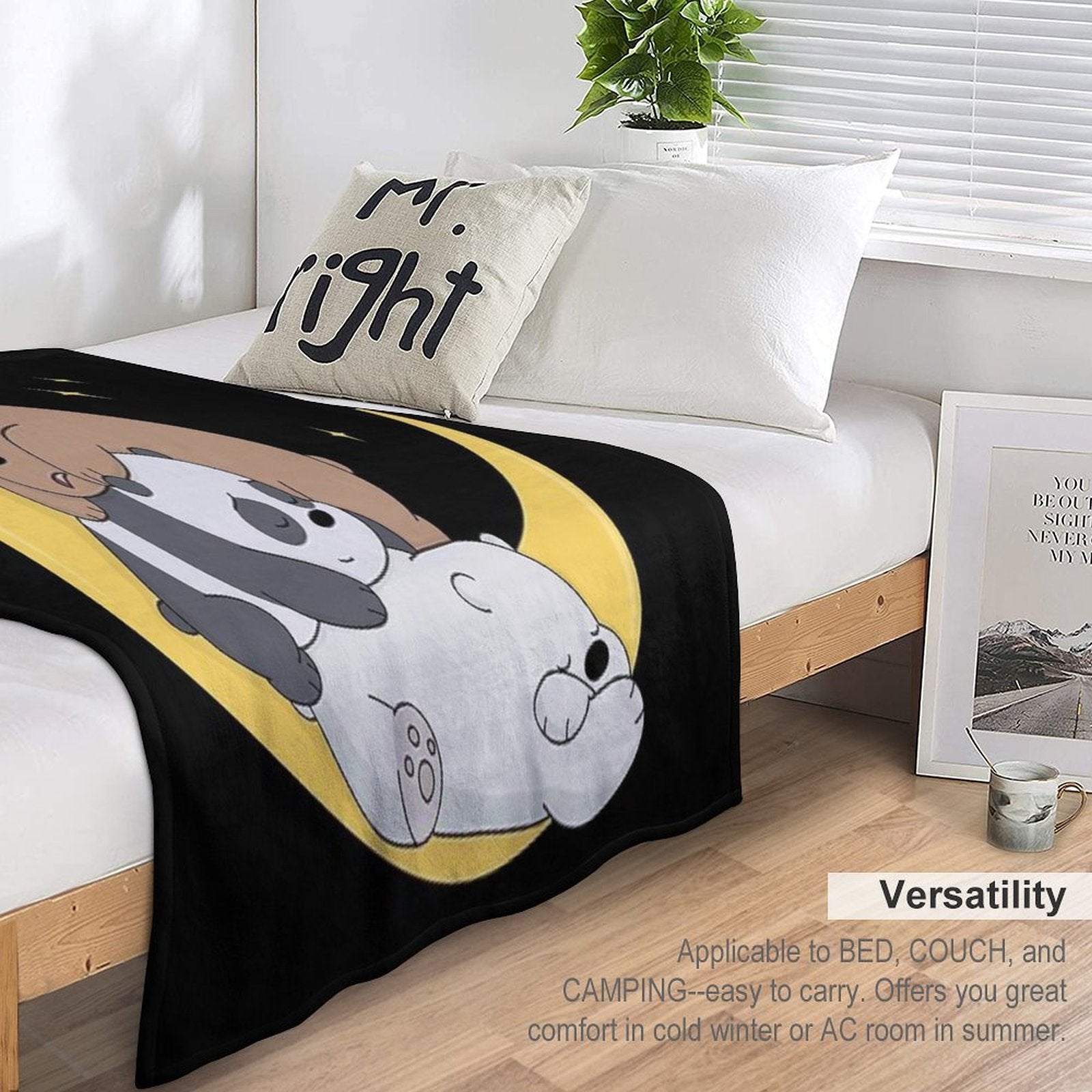 We Bare Bears Compact Throw Blanket