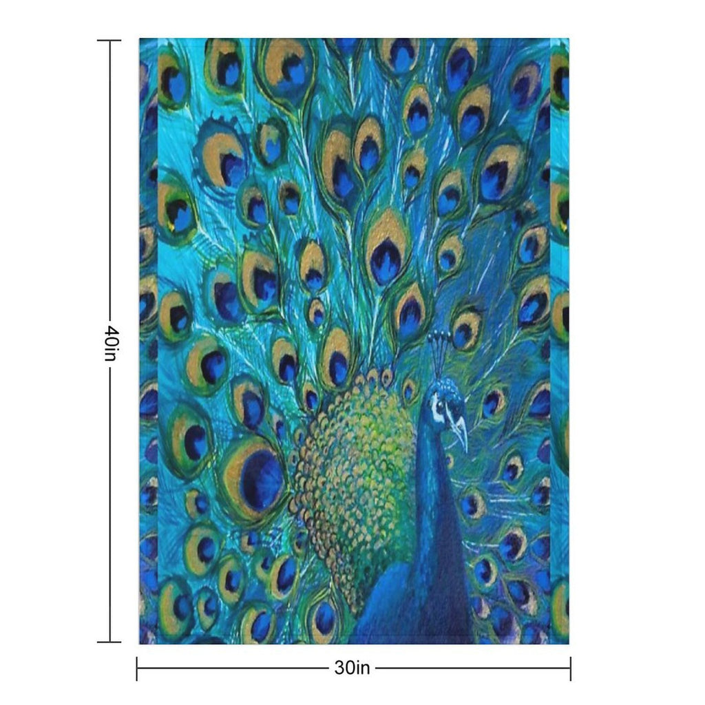 Beautiful Painted Peacock in Its Full Glory Durable Throw Blanket