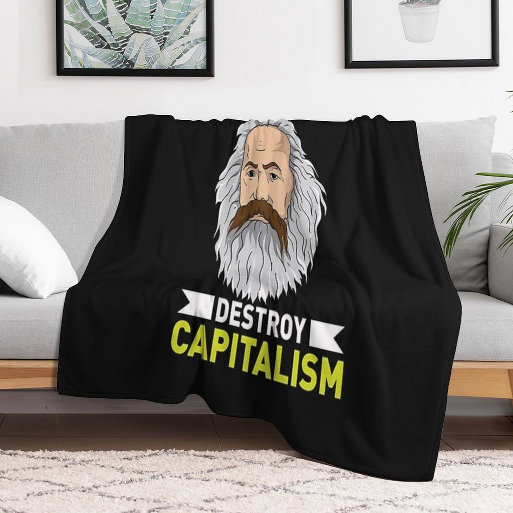 KARL MARX Destroy Capitalism Multi-functional Throw Blanket