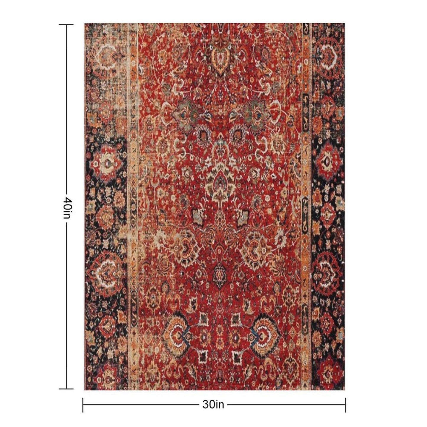 17th Century Afghanistan Rug Print Gift-ready Throw Blanket