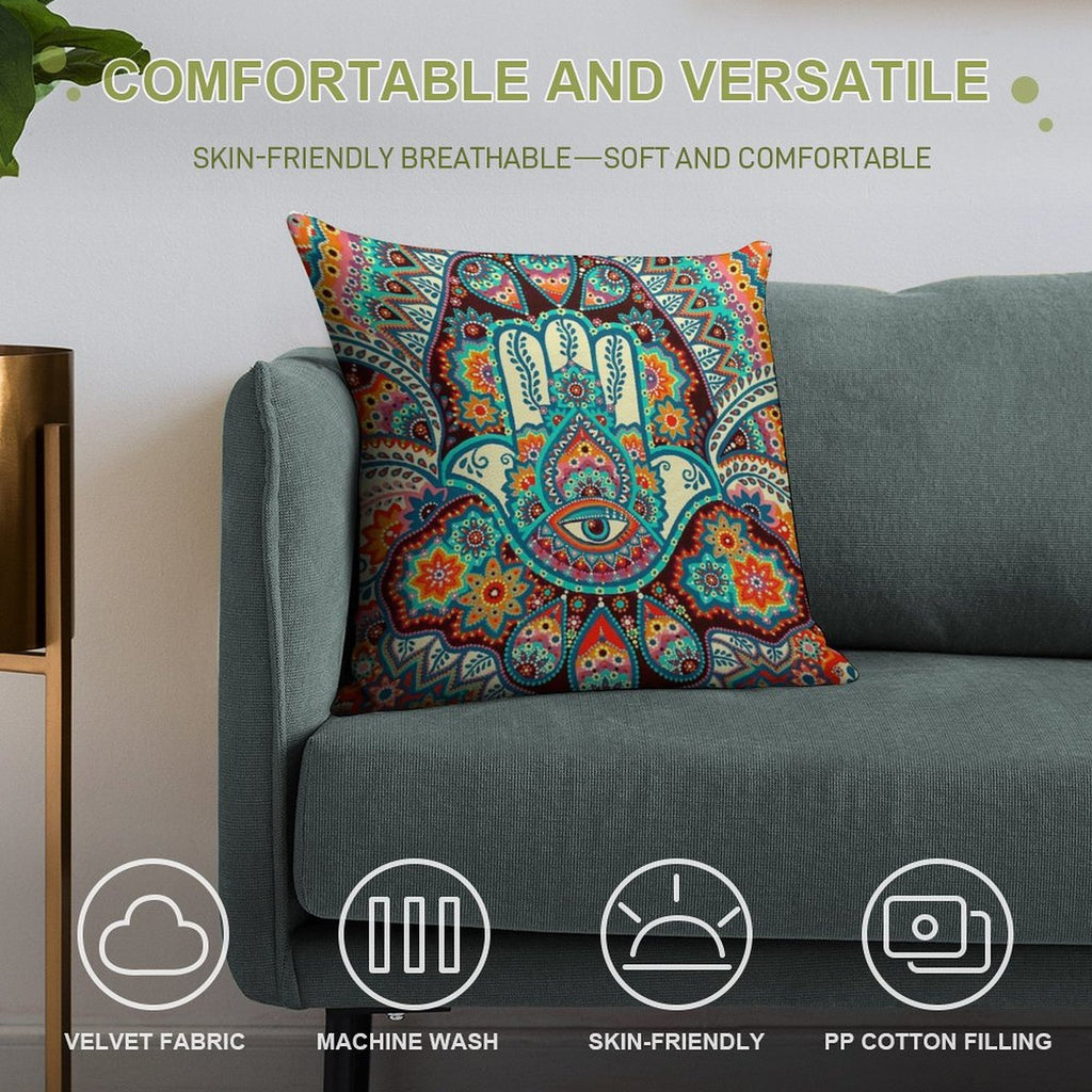 Hamsa Hand Soft Easy Maintenance Throw Pillow