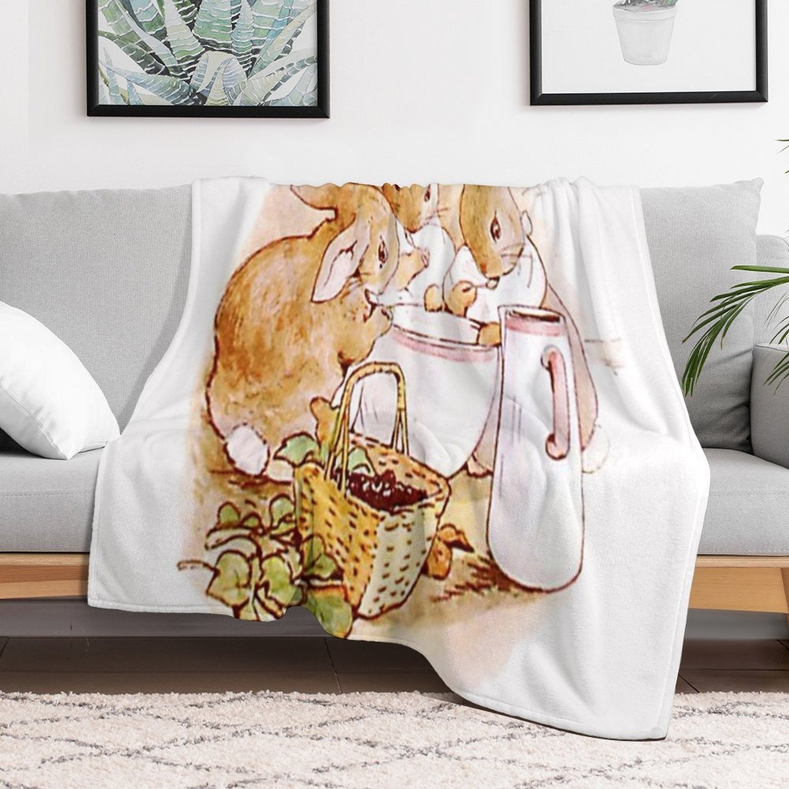 Flopsy, Mopsy And Cottontail Machine-washable Throw Blanket