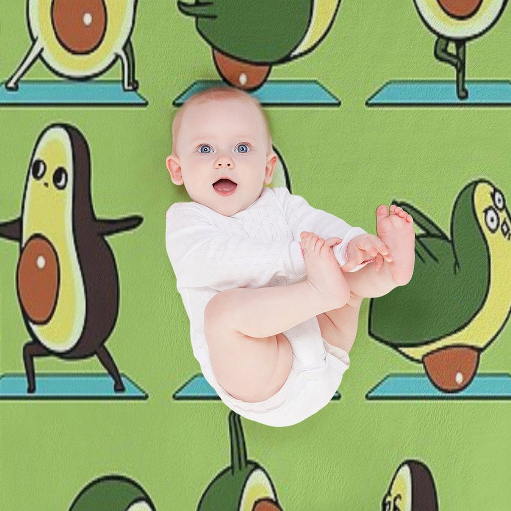Avocado Yoga Easy Care Throw Blanket