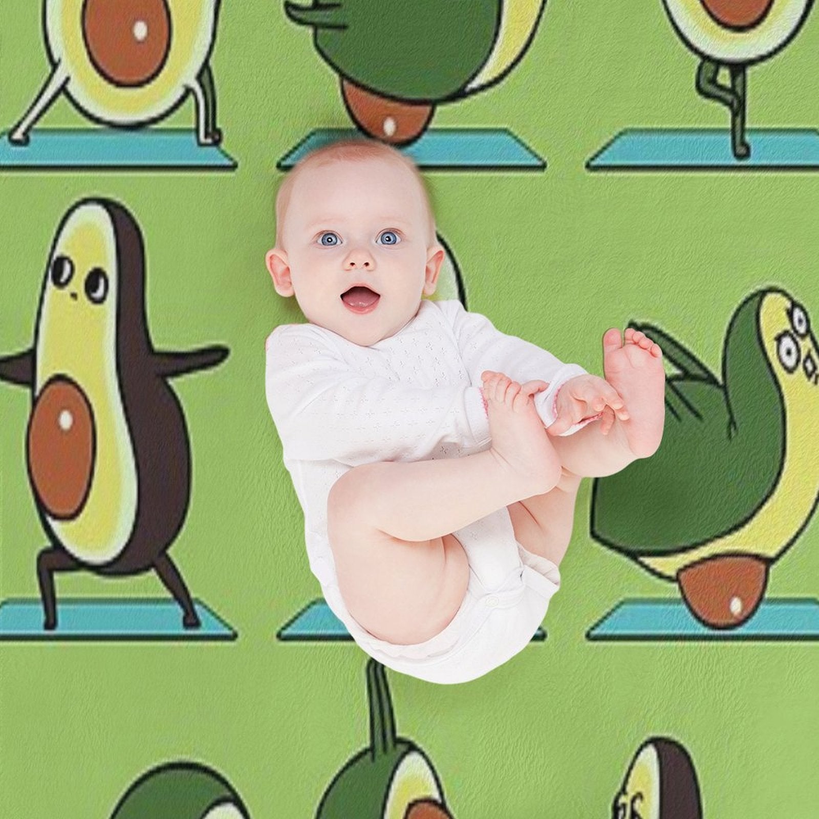 Avocado Yoga Easy Care Throw Blanket