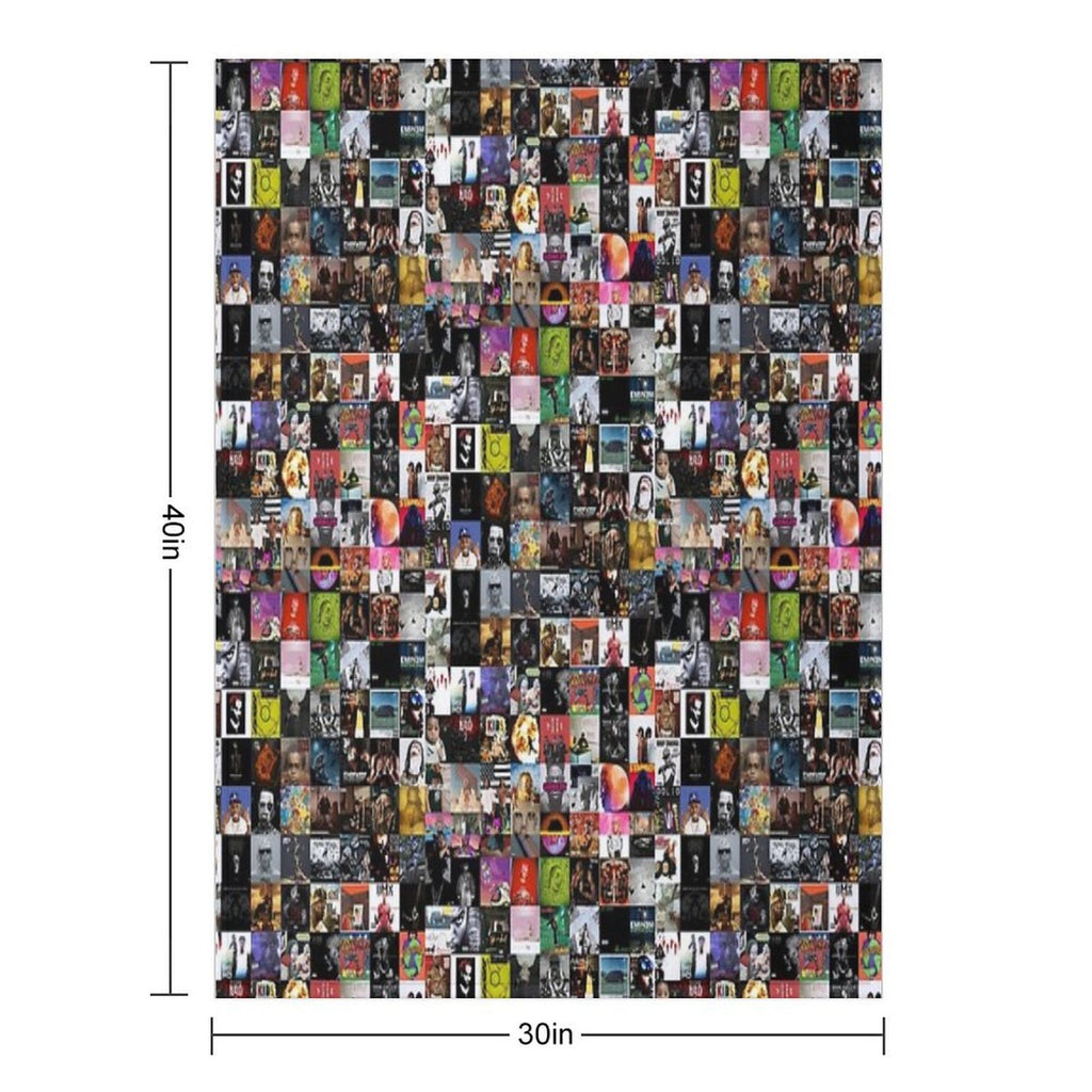 Rap Albums Sustainable Throw Blanket