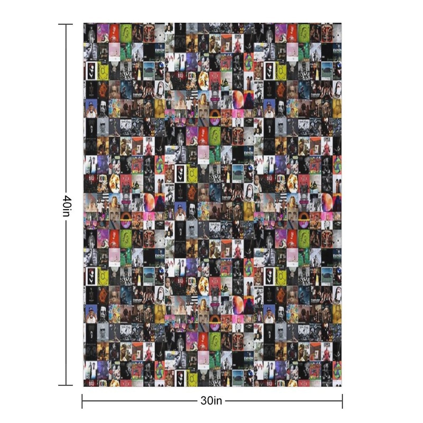 Rap Albums Sustainable Throw Blanket