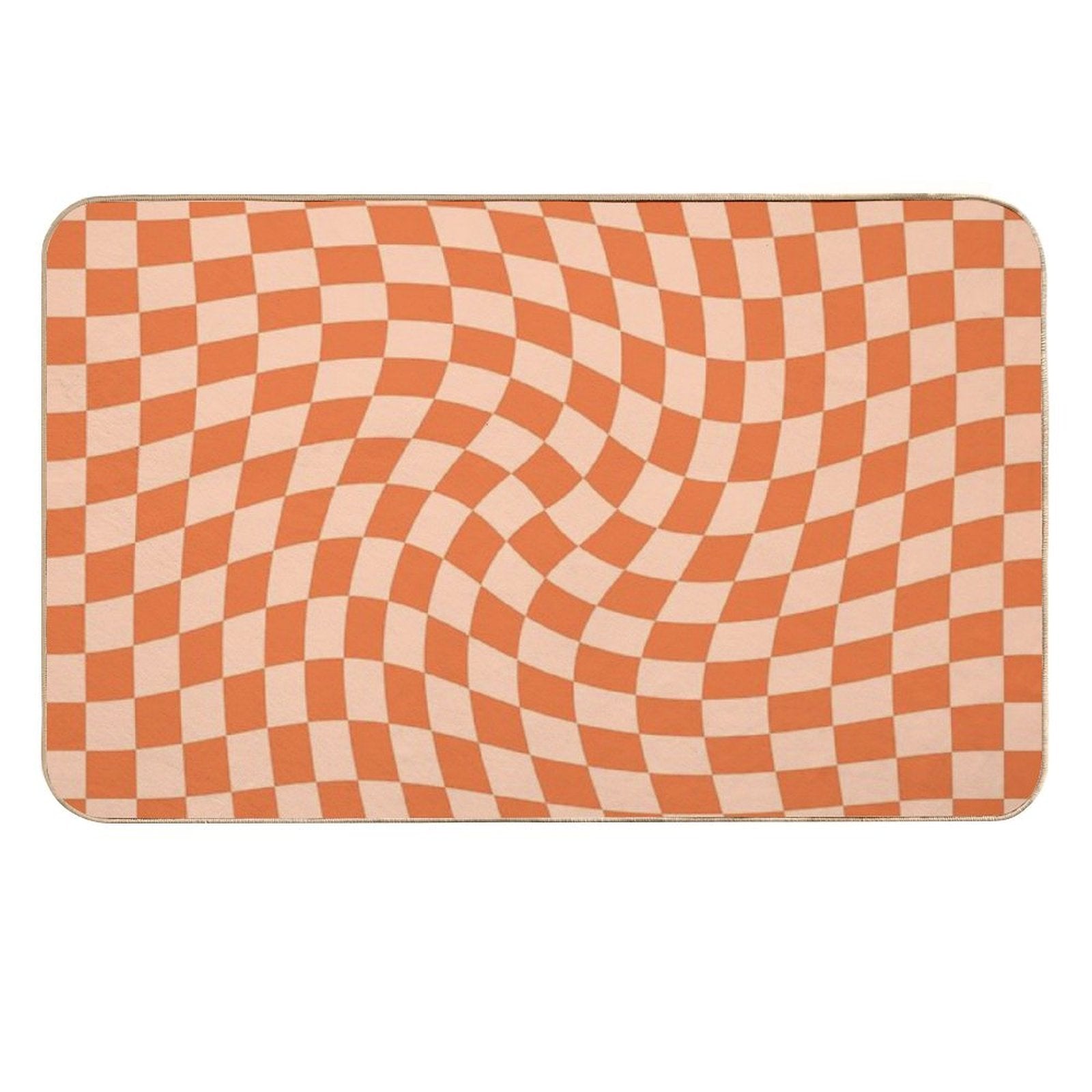Check IV - Orange Twist  Pet-Safe Bath Mat