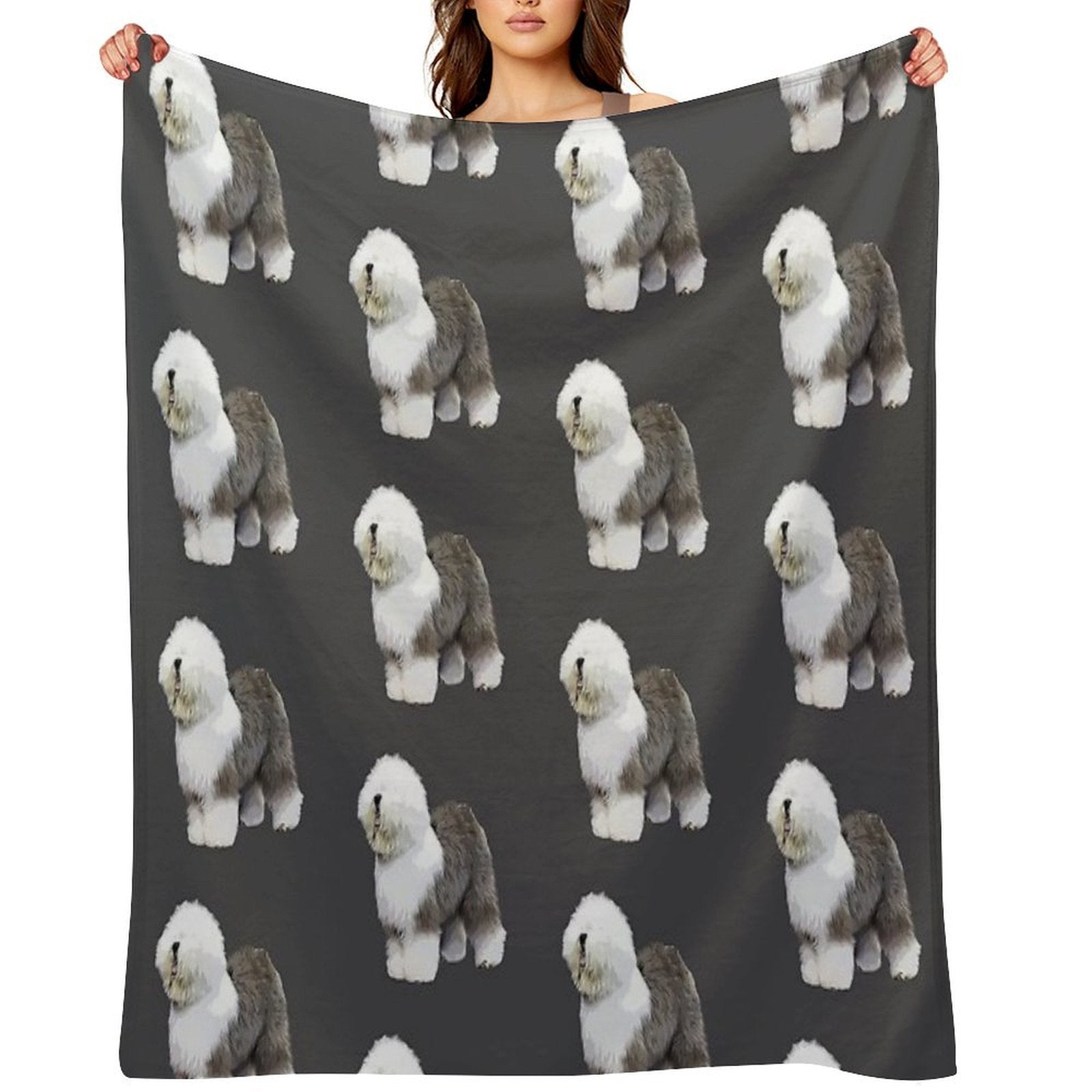 Old English Sheepdog Beauty All-season Throw Blanket
