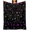 Pastel Starry Colorful Rainbow Stars Compact Throw Blanket