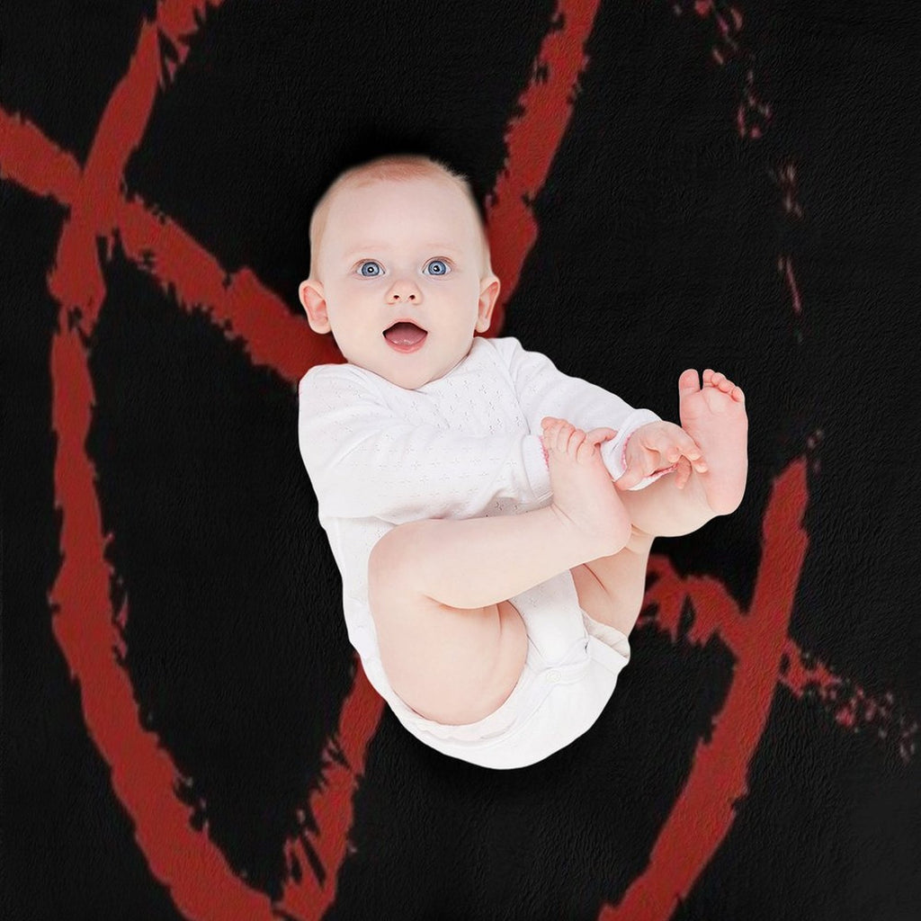Slenderman Symbol Plush Throw Blanket