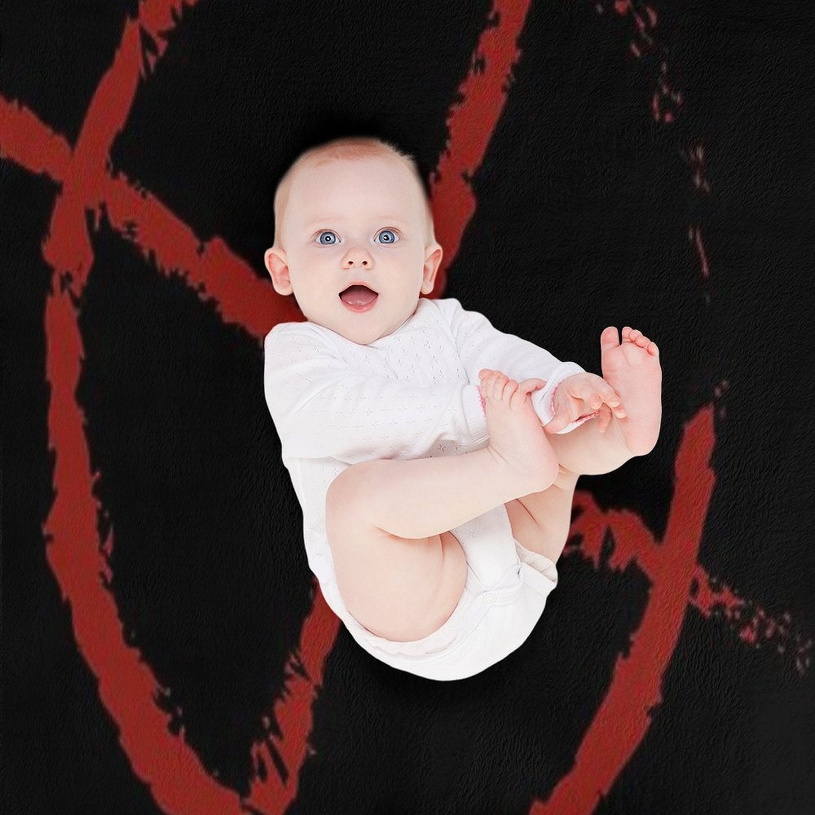 Slenderman Symbol Plush Throw Blanket
