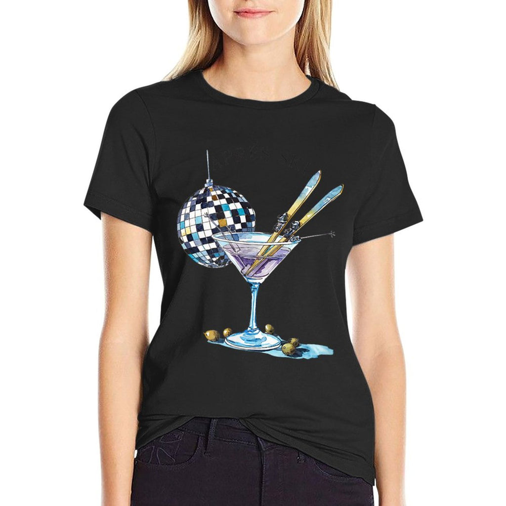 Après Ski Martini Winter Sport Christmas  Fade-proof Color T-Shirt