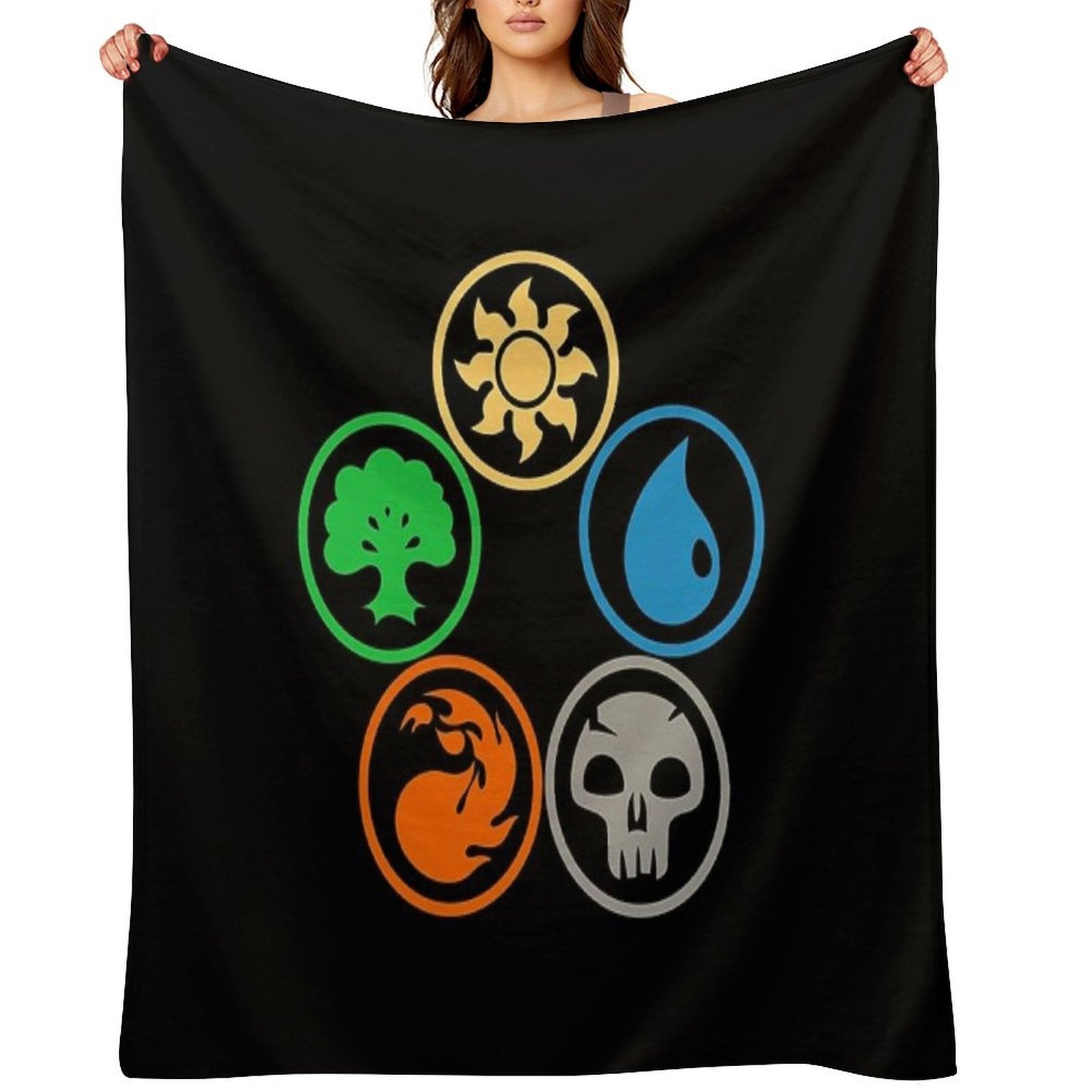 Amergo Posisi Pas Machine-washable Throw Blanket