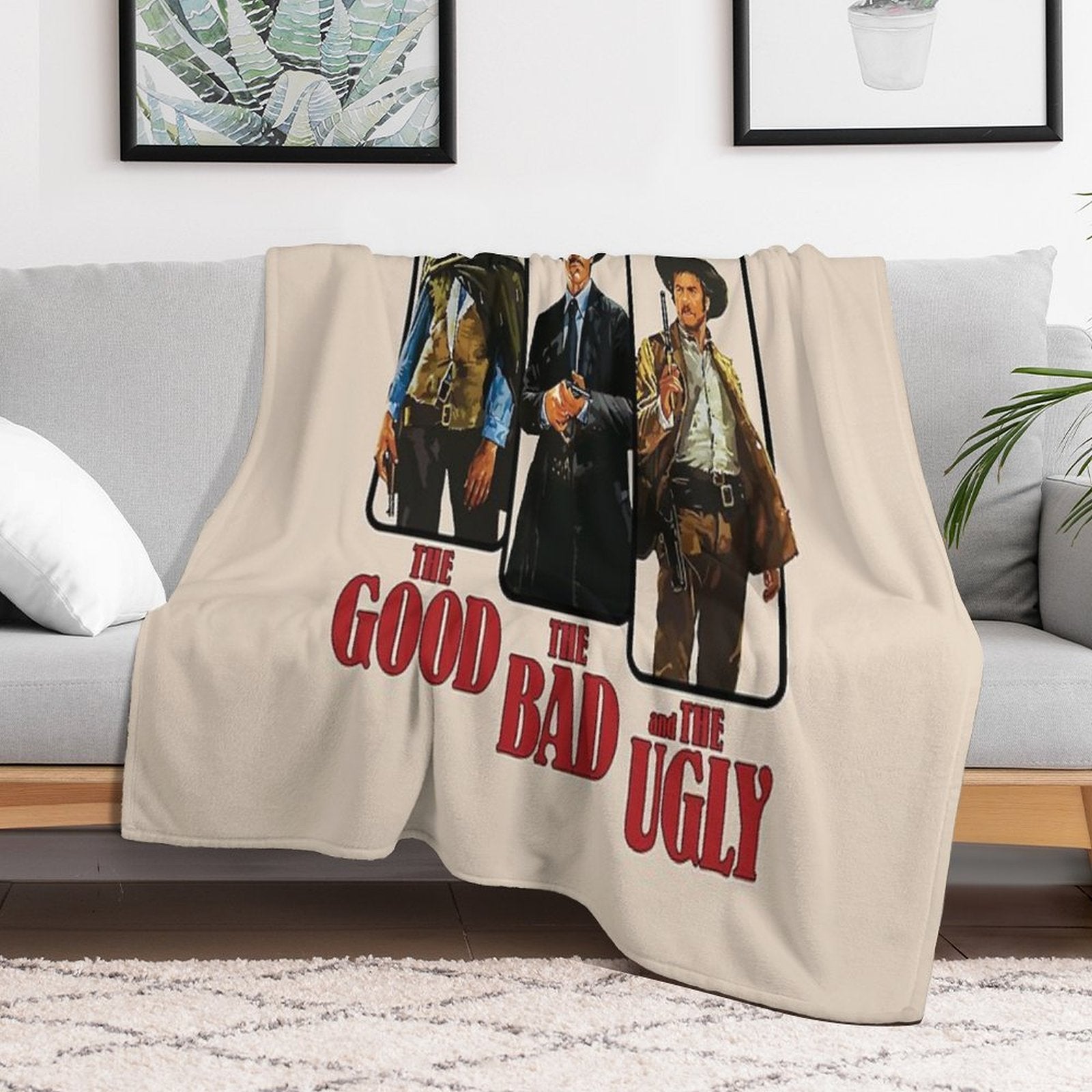 The Good The Bad And The Ugly Poster Graphic Velvety-soft Throw Blanket