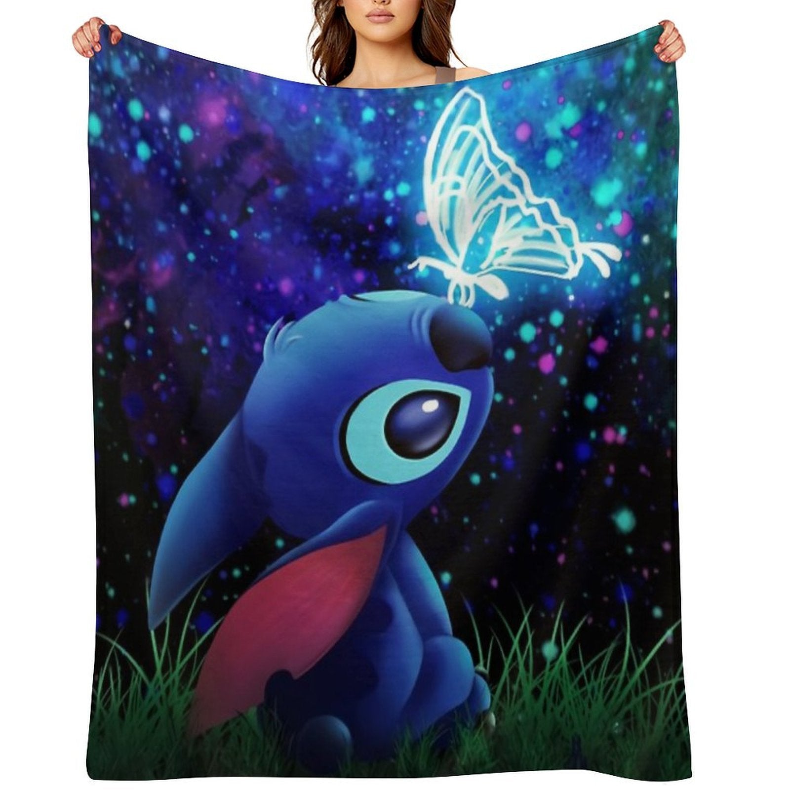 Stitch And Butterfly Velvety-soft Throw Blanket