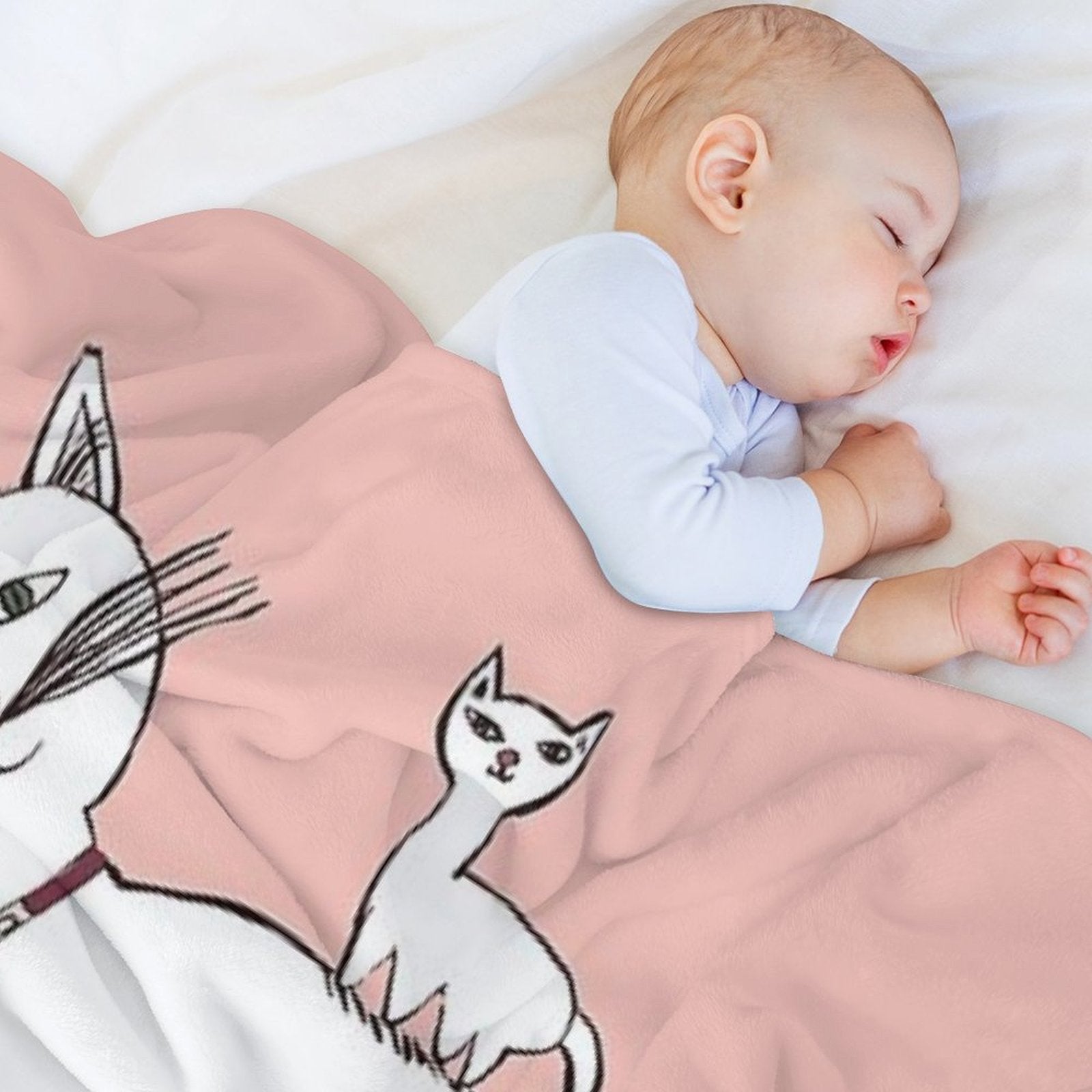 CYPRUS CATS CLOTHES PATTERN Machine-washable Throw Blanket