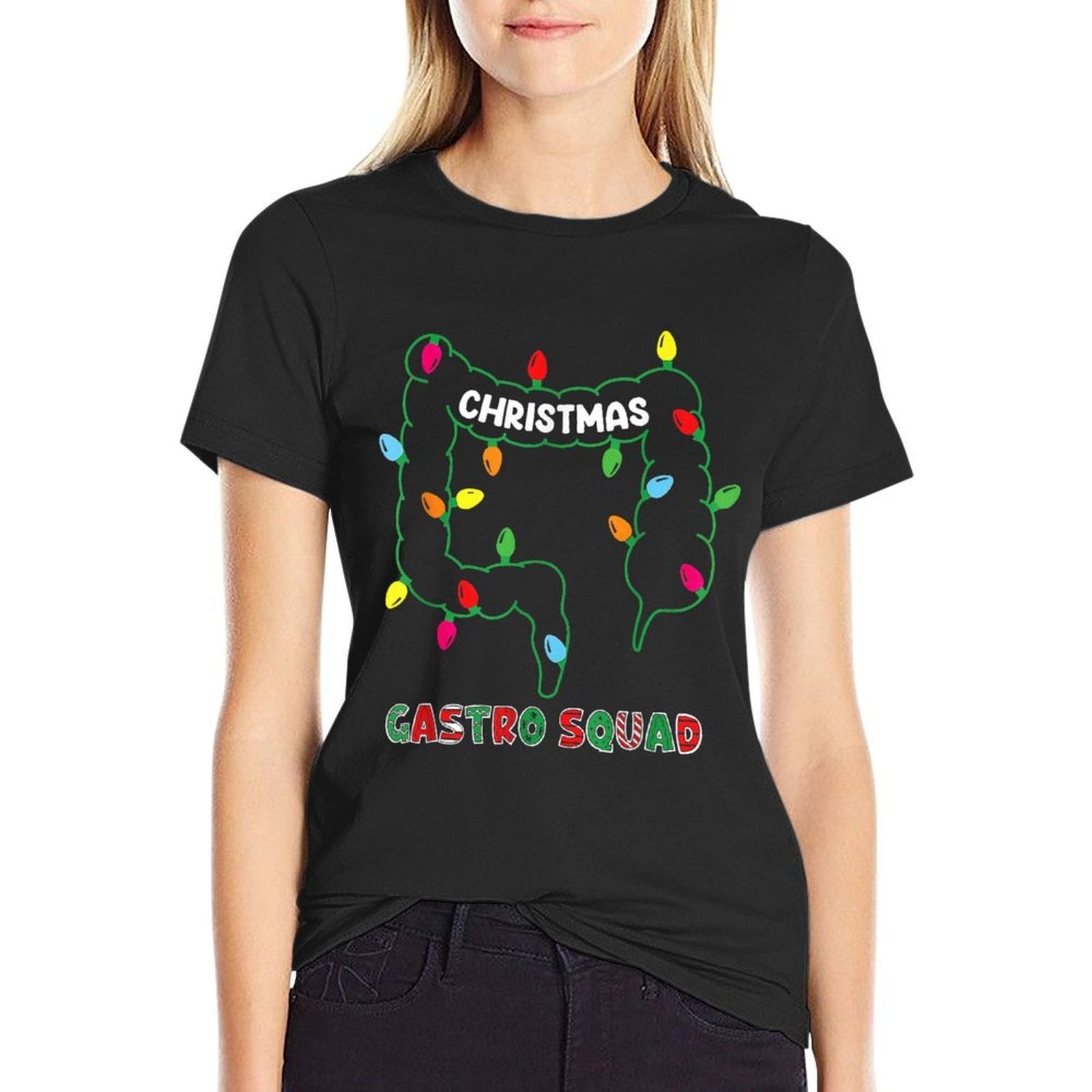 Christmas Gastro Squad Funny Doctor Nurse Holiday  Graphic-printed T-Shirt