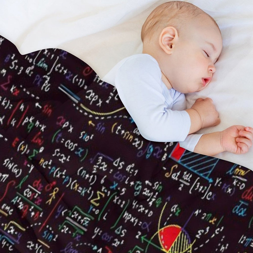 Colorful Math Formulas Plush Throw Blanket