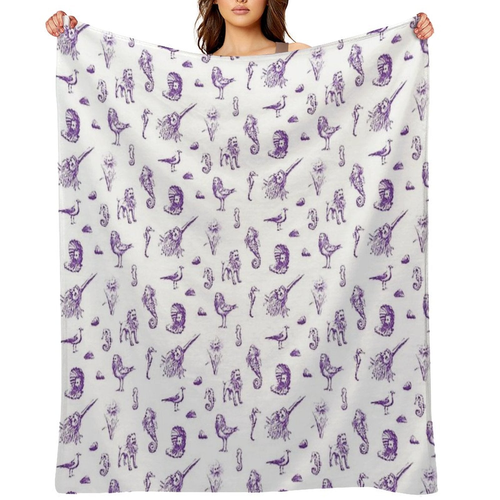Rent-Free Blackbeard Sketches - Purple Lightweight Throw Blanket