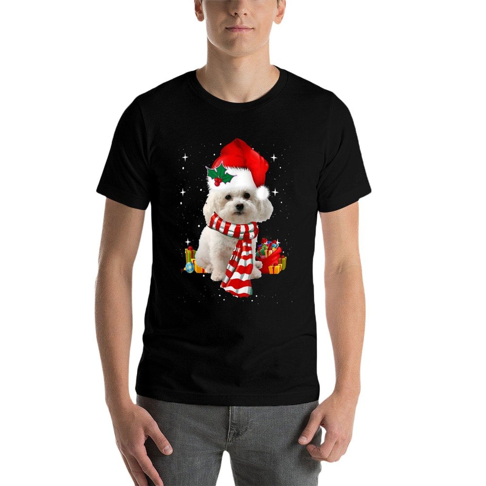 Funny Bichon Frise Christmas  Moisture-wicking T-Shirt