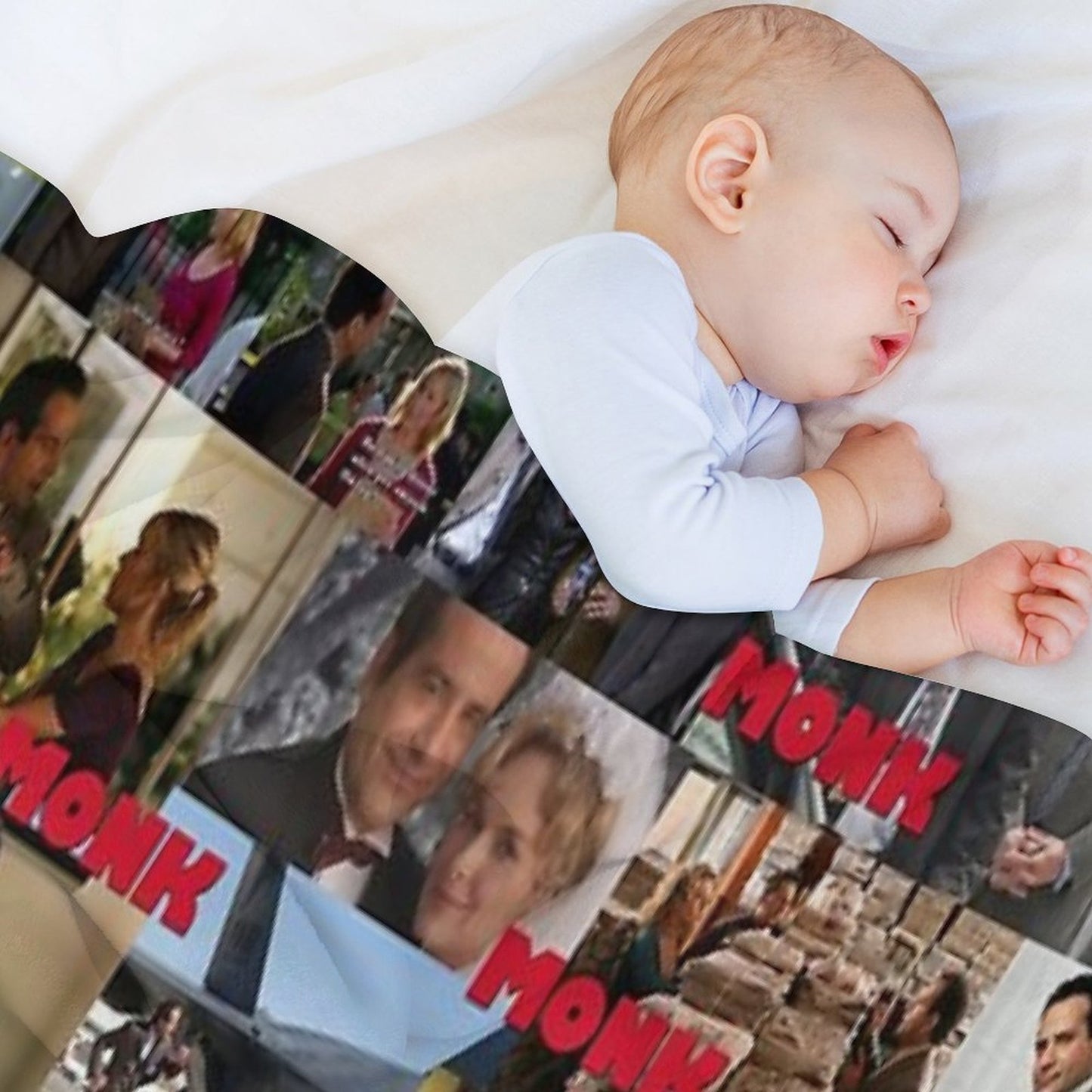 Monk Collage Premium Throw Blanket