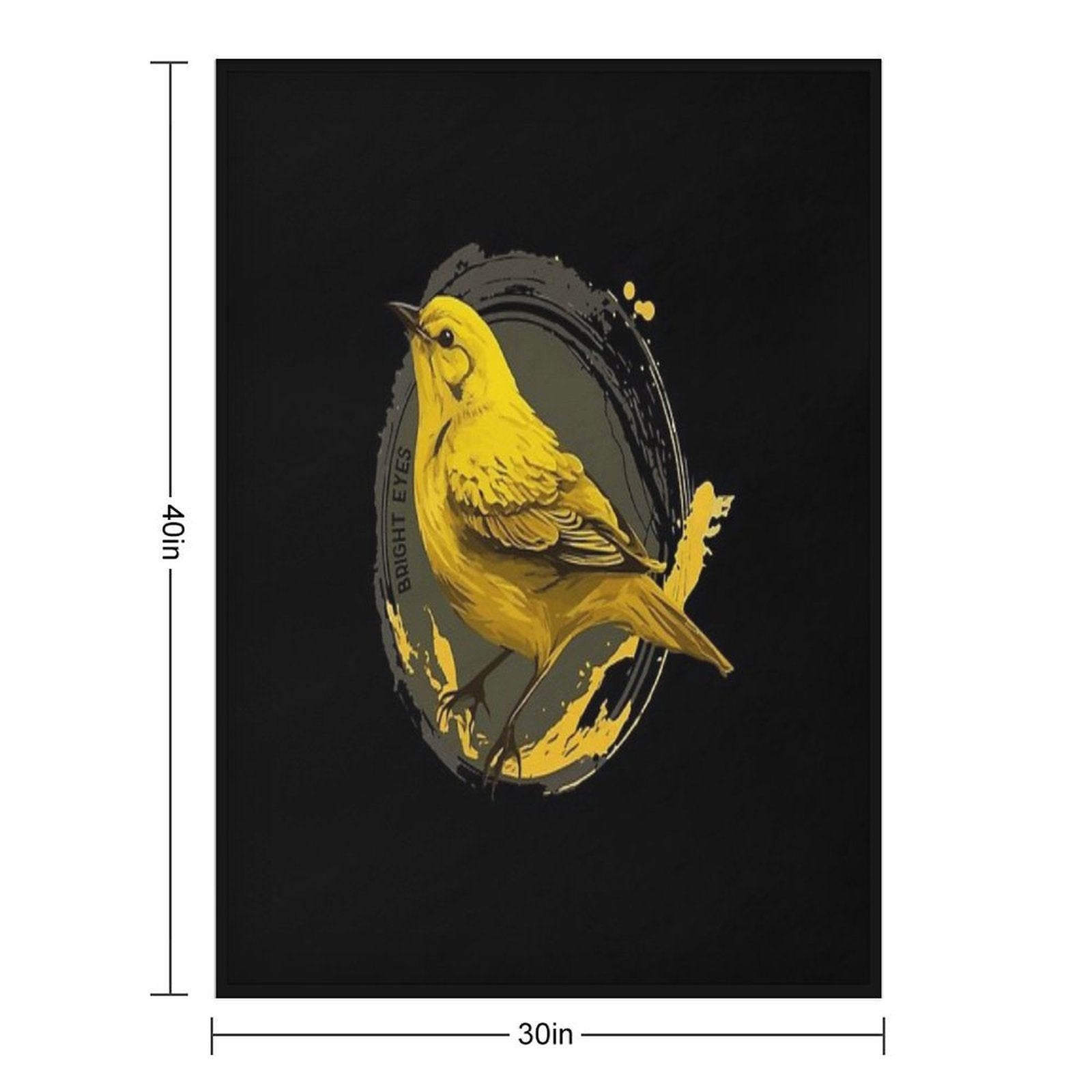 Bright Eyes Yellow Bird - Bright Eyes Easy Care Throw Blanket
