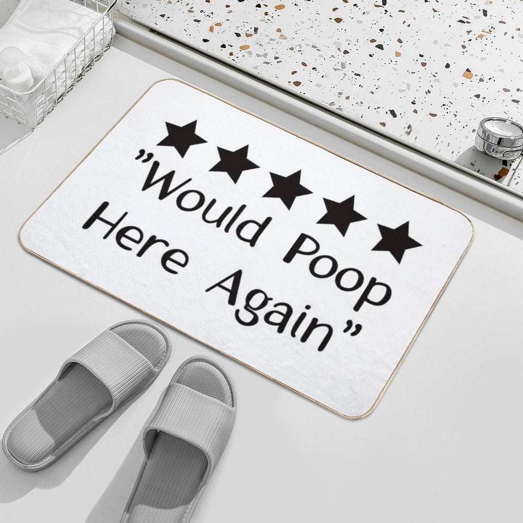 5 Stars Would Poop Here Again Durable Bath Mat