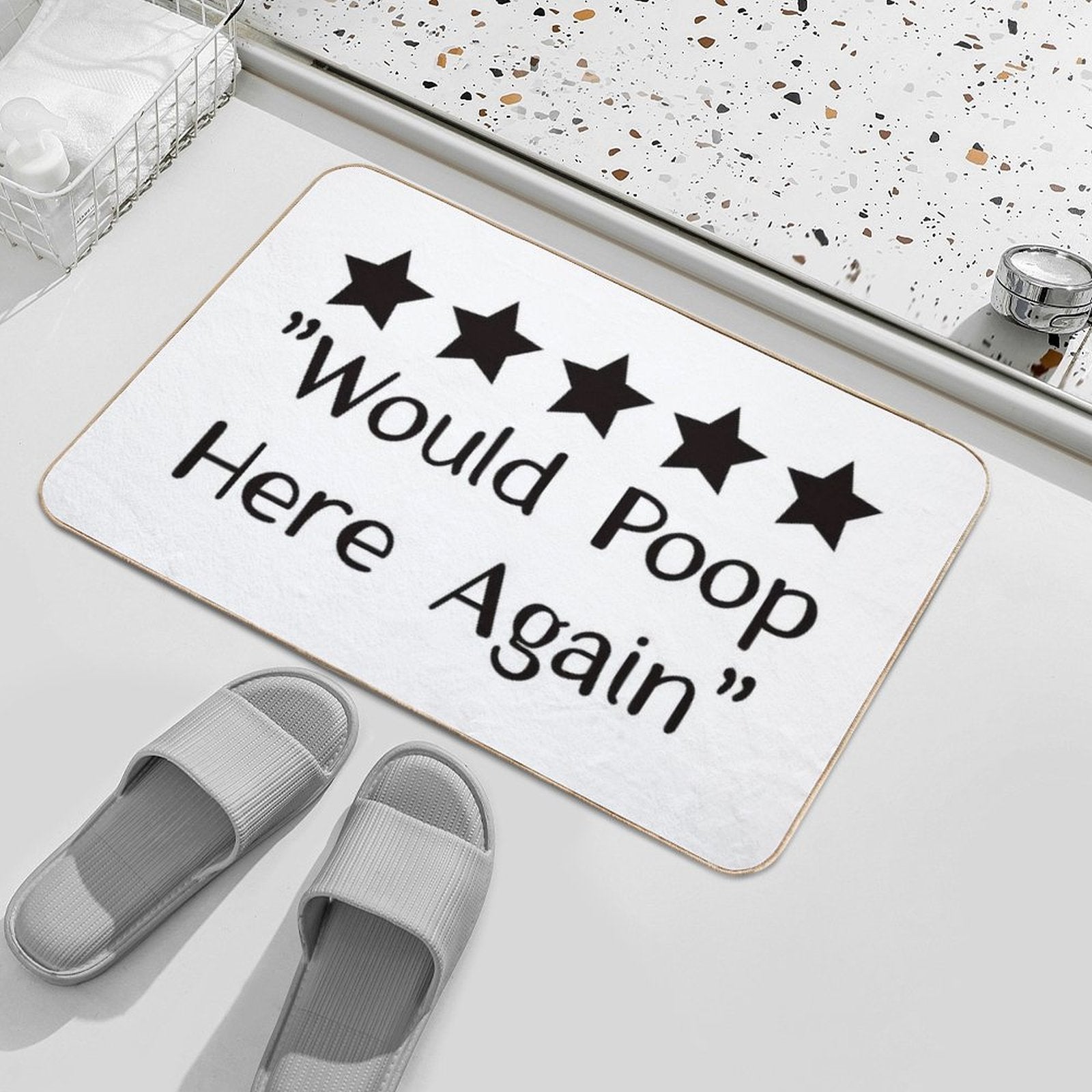5 Stars Would Poop Here Again Durable Bath Mat