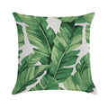 Tropical Banana Leaves Soft Reinforced Edging Throw Pillow