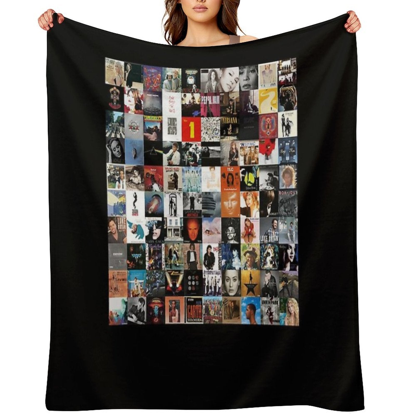 Pop Album Cover Collage Classic Gift-ready Throw Blanket
