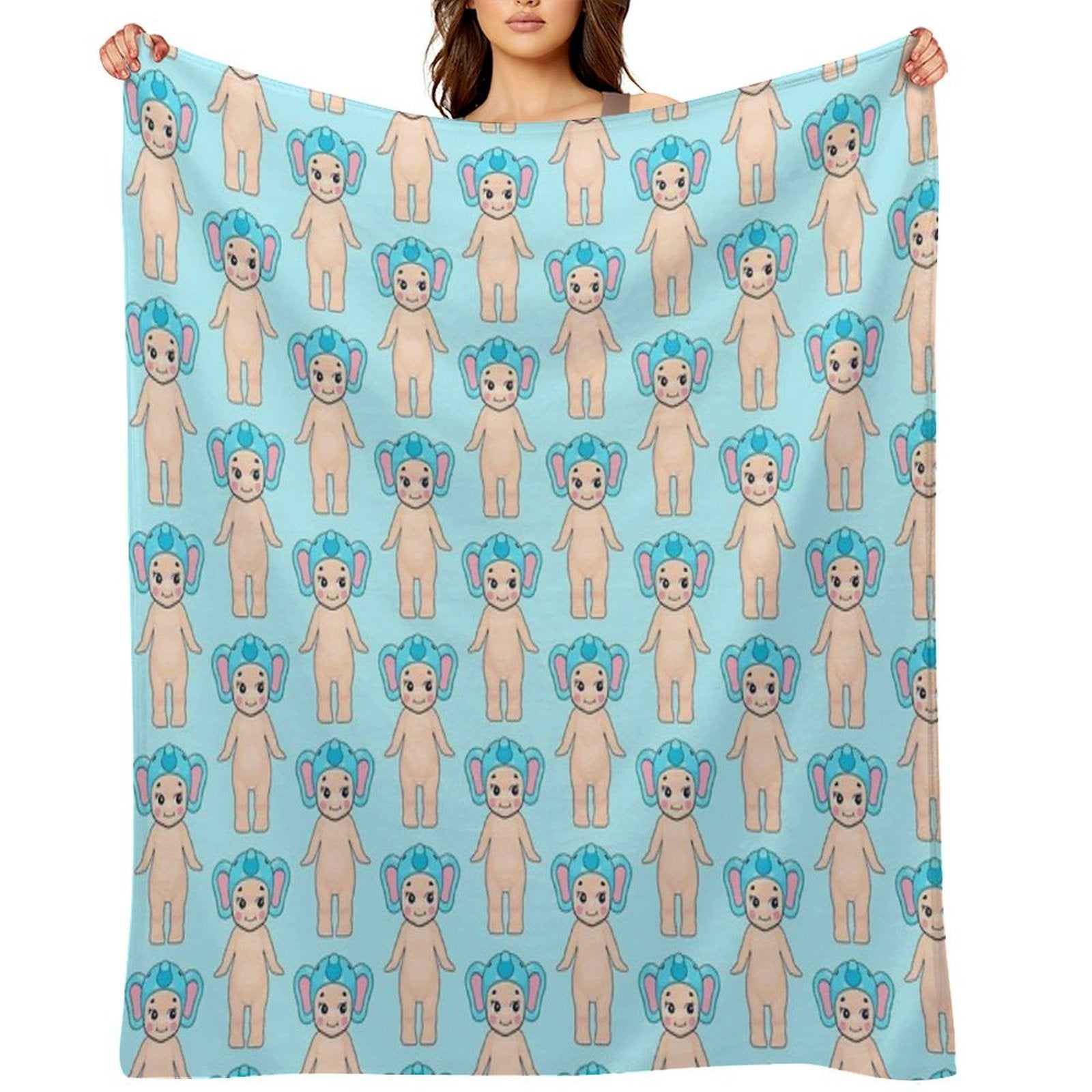 Sonny Angel Elephant Cute! Velvety-soft Throw Blanket