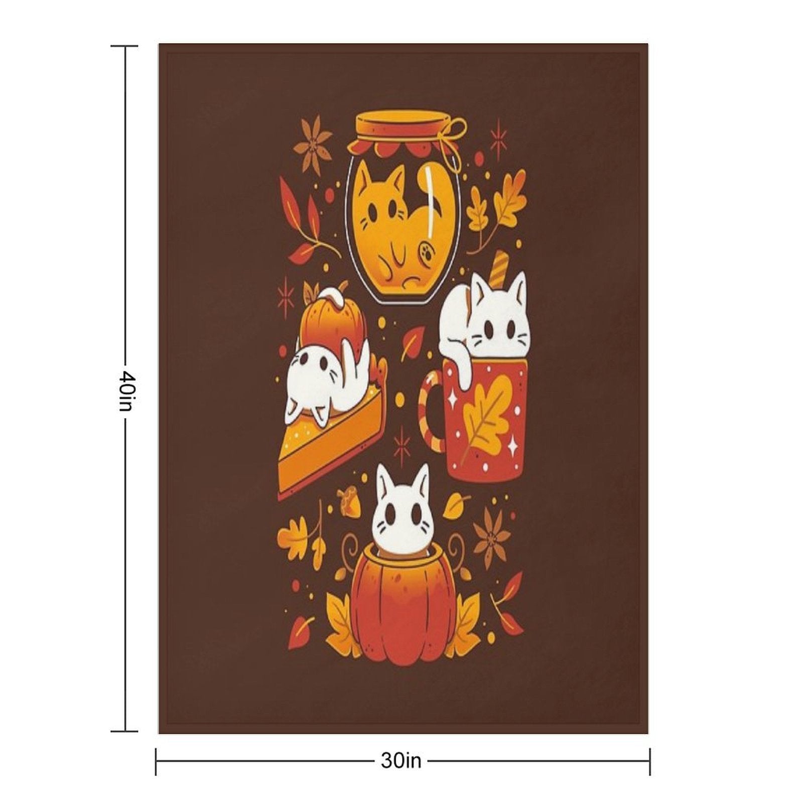 Pumpkin Party Kittens - Fall Cats Anti-pilling Throw Blanket