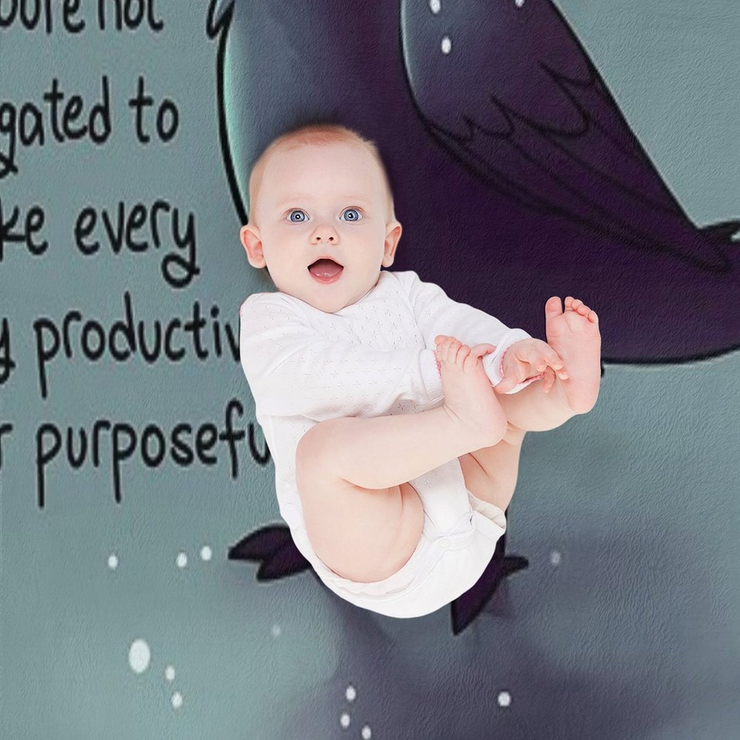 You're Not Obligated to Make Every Day Purposeful Raven Compact Throw Blanket