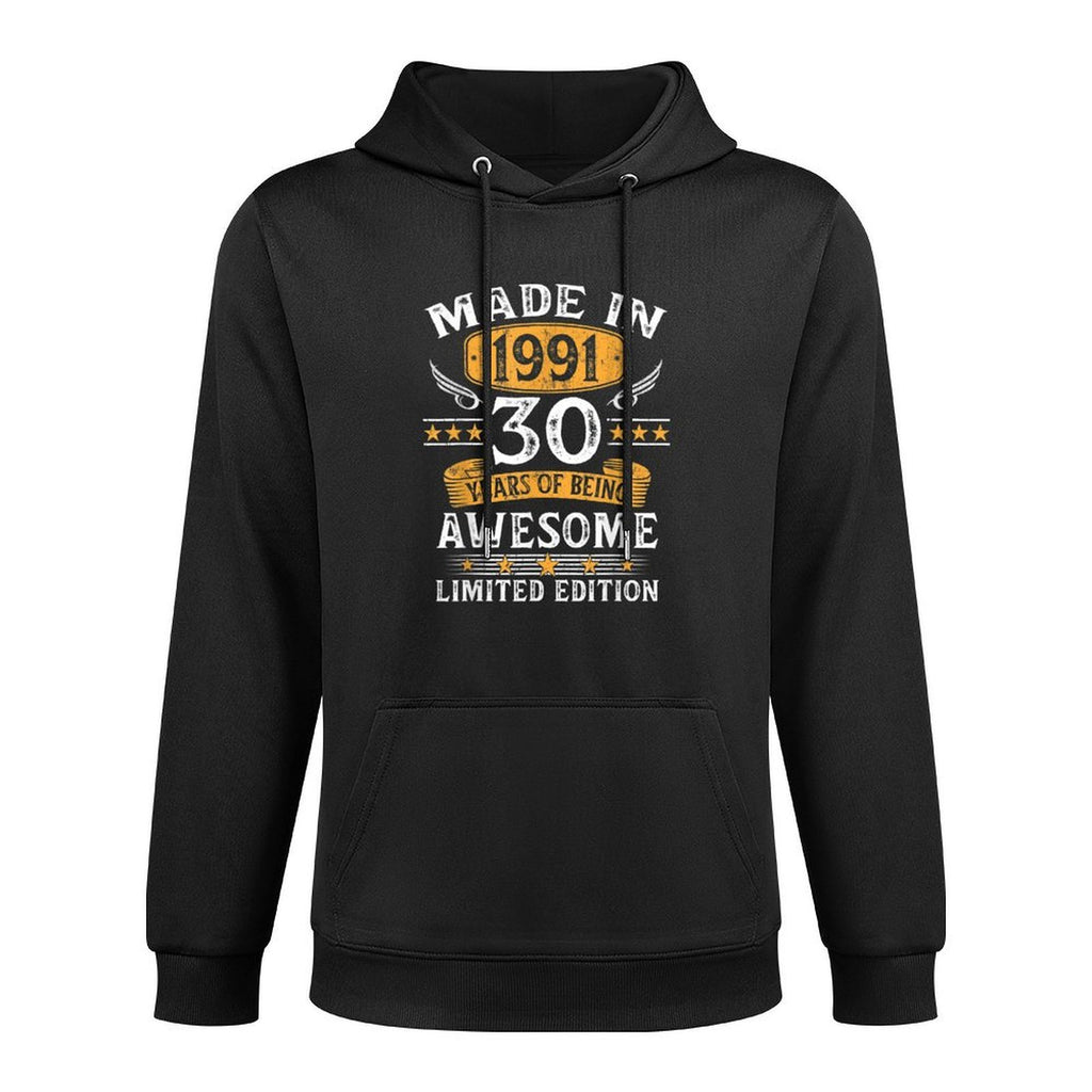 30 Years Old Made In 1991 Limited Edition 30th Birthday Medium-Weight Fabric Hoodie