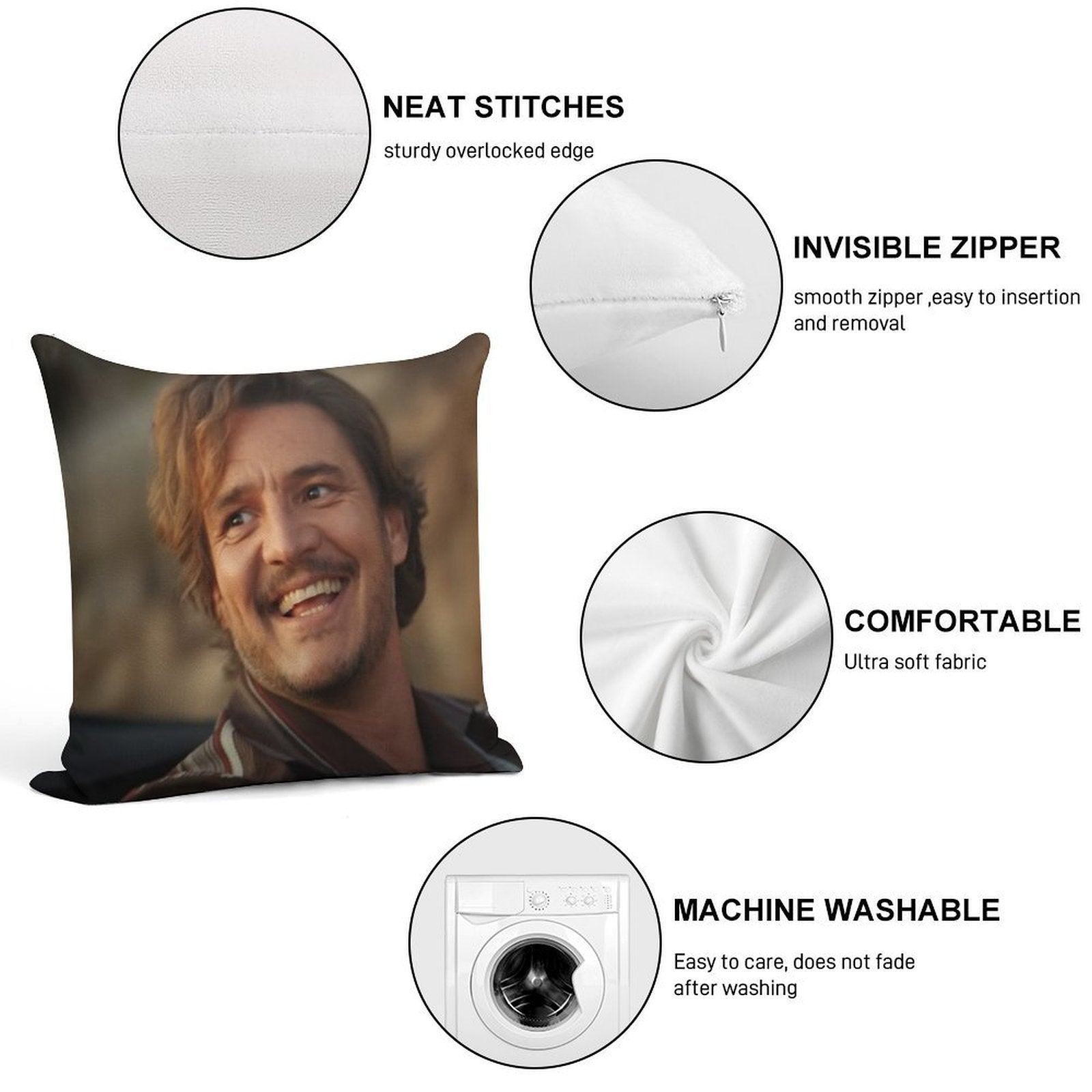 Unhinged Pedro Pascal Soft Multiple Sizes Throw Pillow