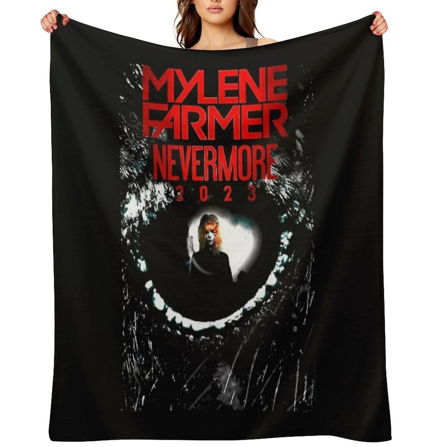 Mylene Farmer Nevermore, Mylene Farmer 2024 Travel-friendly Throw Blanket