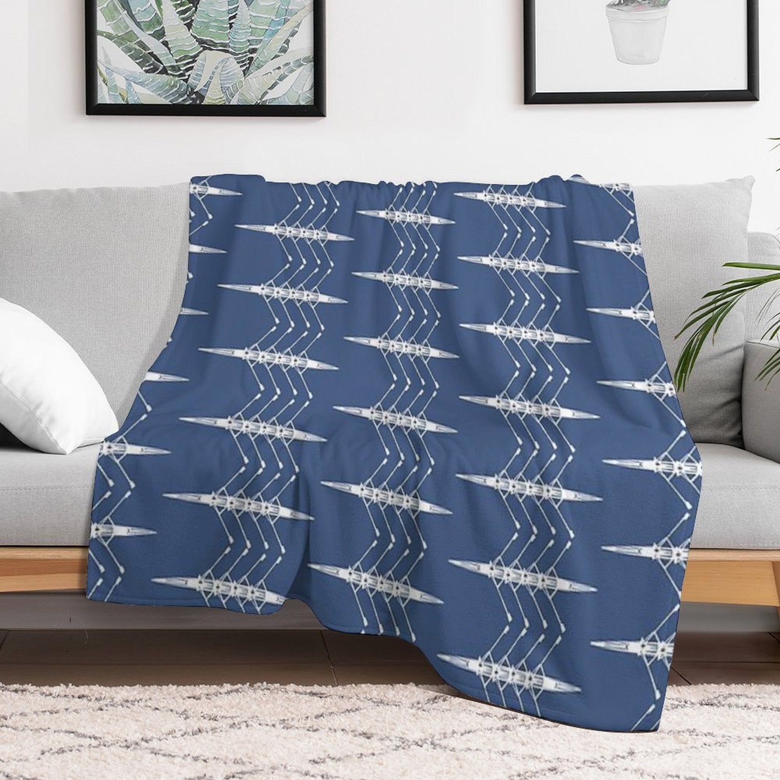 Rowing, Rowing Boat Lightweight Throw Blanket